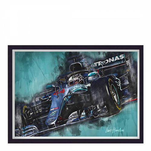 Lewis Hamilton Race Car 44x33cm Framed Print - Formula One - Modalova