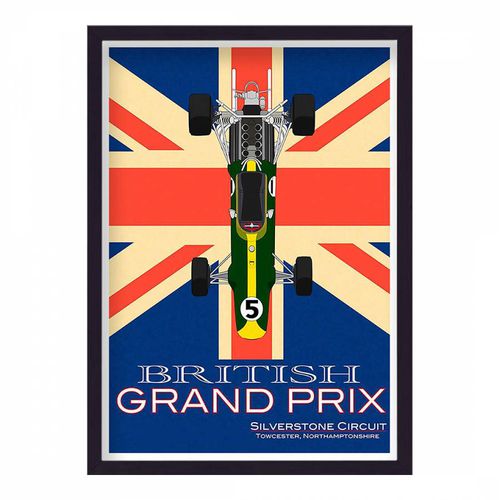 British Grand Prix Graphic 44x33cm Framed Print - Formula One - Modalova