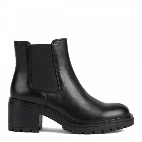 Black D Damiana Leather Heeled Boot - Geox - Modalova