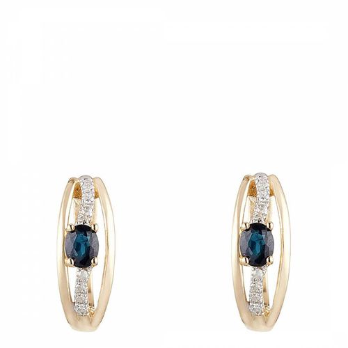 Yellow Gold Sapphire Earrings - Diamond And Co - Modalova