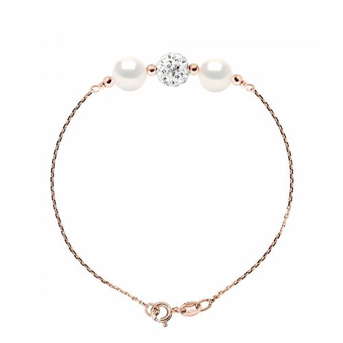 Silver/ Real Cultured Freshwater Pearl Bracelet - Mitzuko - Modalova