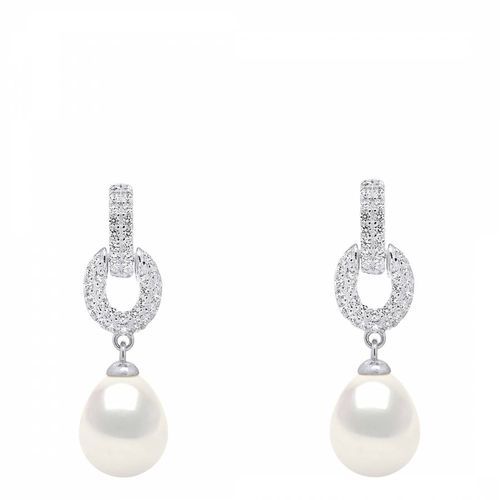 Silver/ Cultured Freshwater Pearl Earrings - Mitzuko - Modalova