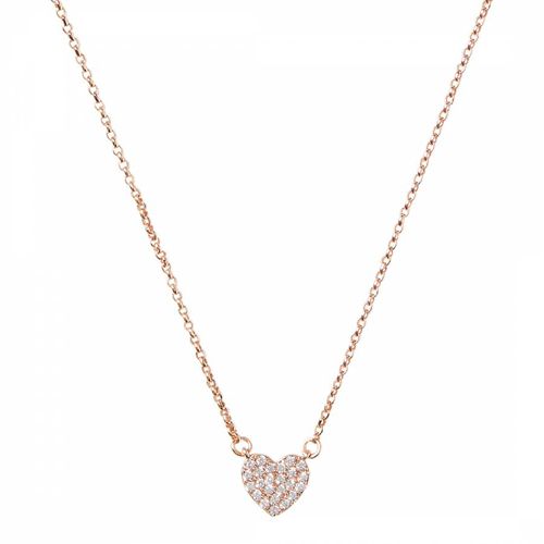 Rose Gold Pave Mini Heart Pendant Necklace - Kate Spade - Modalova
