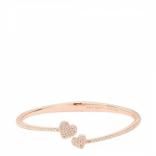Rose Gold Pave Yours Truly Open Hinge Cuff - Kate Spade - Modalova