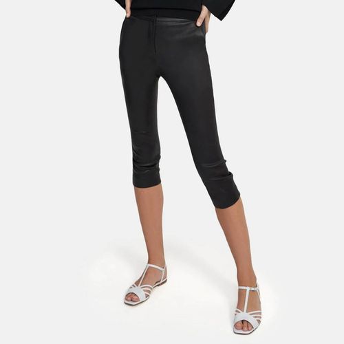 Black Capri Leather Leggings - Theory - Modalova