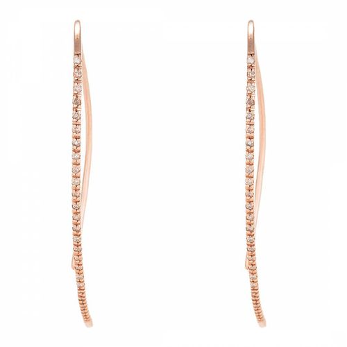 Rose Gold Loop Hanging Earrings - Diamantini - Modalova