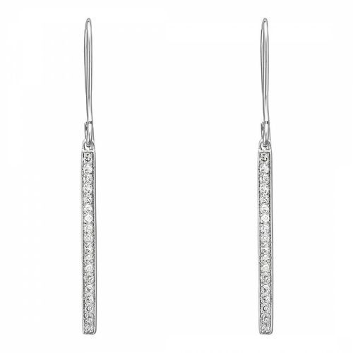 Silver Diamond Drop Earrings - Diamantini - Modalova