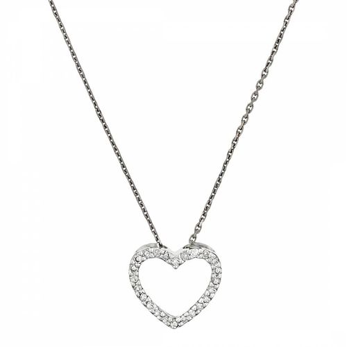Silver Heart Pendant Necklace - MUSE - Modalova