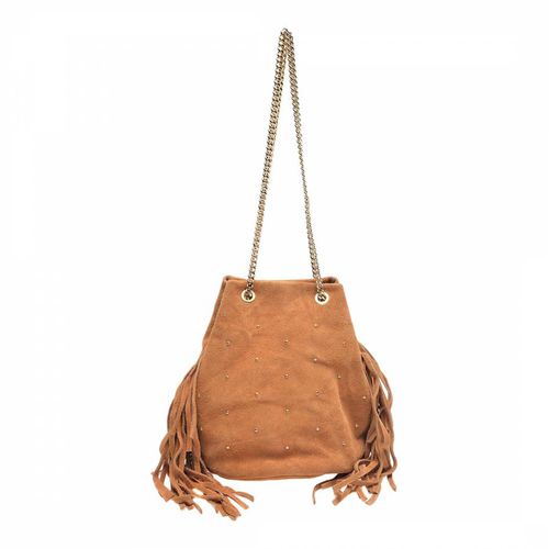 Leather Suede Chain Handle Shoulder Bag - Carla Ferreri - Modalova