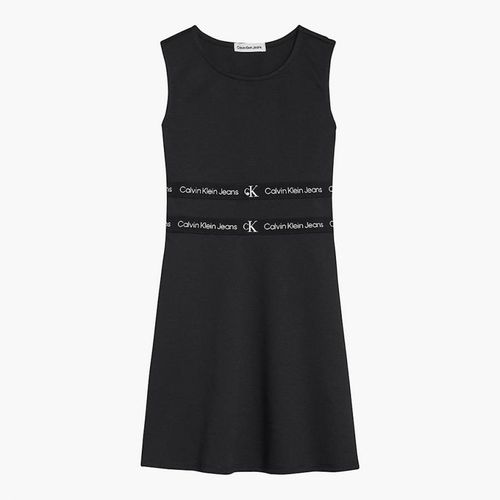 Girl's Black Sleeveless Skater Dress - Calvin Klein - Modalova