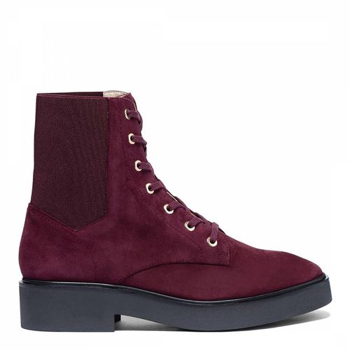 Burgundy Suede Henley Lace Up Ankle Boot - Stuart Weitzman - Modalova