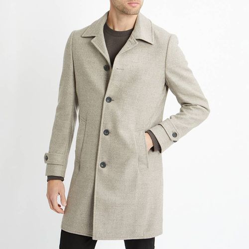 Sand Double Face Longline Coat - Hackett London - Modalova