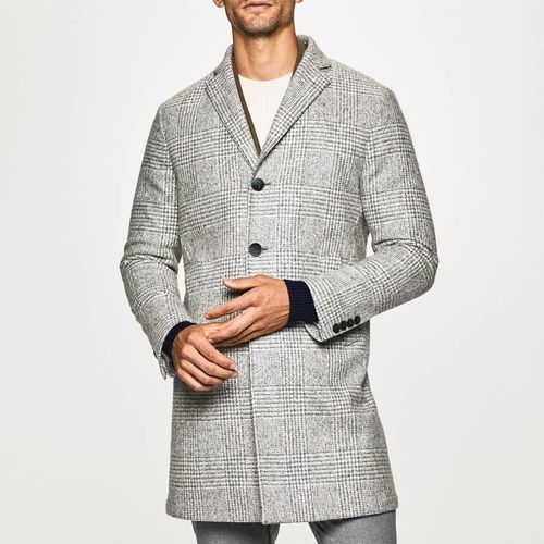 Grey Boucle Wool Blend Coat - Hackett London - Modalova