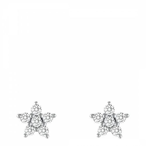 Sterling Plated Flower Earrings with Swarovski Crystals - Ma Petite Amie - Modalova
