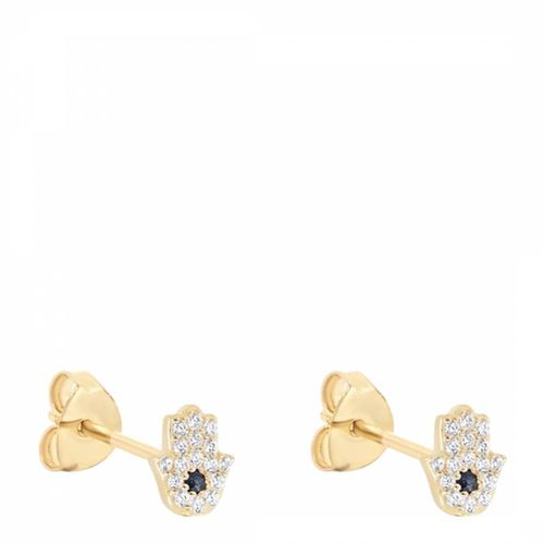 Plated Palm Earrings with Swarovski Crystals - Ma Petite Amie - Modalova