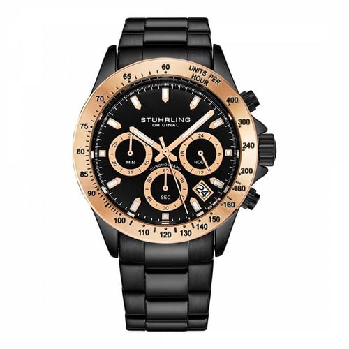 Men's Black Chronograph Watch - Stuhrling - Modalova