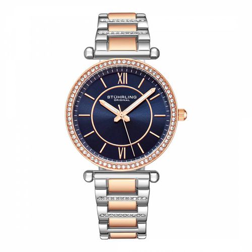 Women's Silver/Blue/Rose Gold Watch - Stuhrling - Modalova