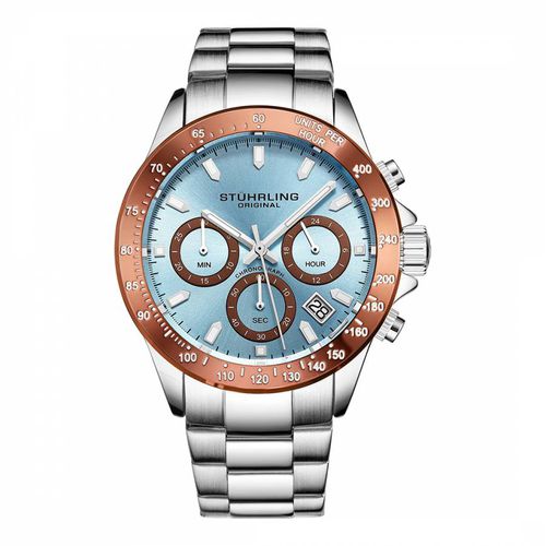 Men's Silver/Light Blue Watch - Stuhrling - Modalova