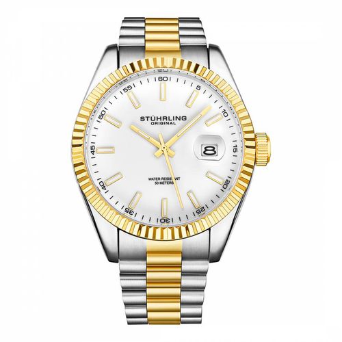 Men's Silver/White Watch - Stuhrling - Modalova