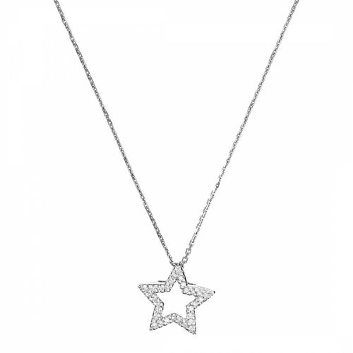 Silver Topaz Star Pendant Necklace - MUSE - Modalova