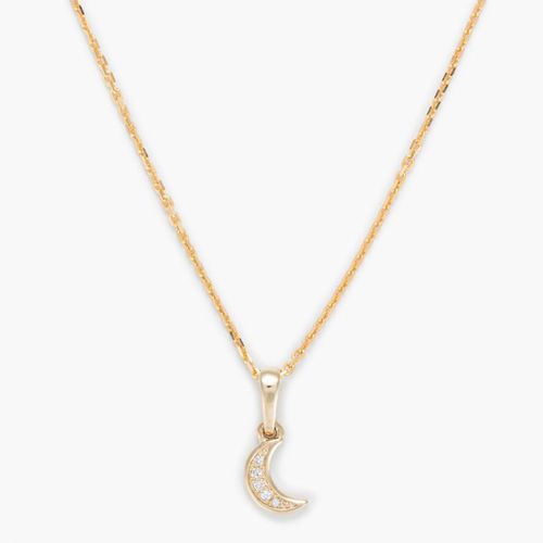Gold Moon Pendant Necklace - Diamantini - Modalova