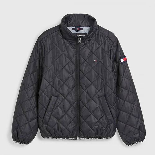 Younger Girl's Black Quilted Jacket - Tommy Hilfiger - Modalova