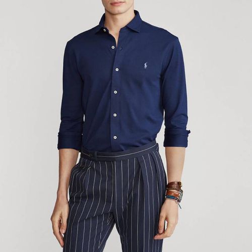 Navy Mesh Oxford Cotton Shirt - Polo Ralph Lauren - Modalova