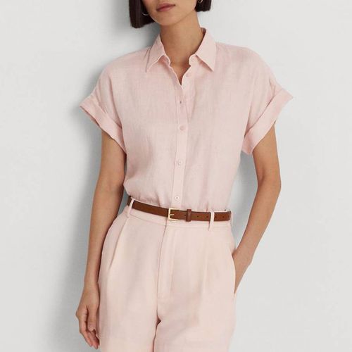 Pale Button Through Linen Shirt - Lauren Ralph Lauren - Modalova
