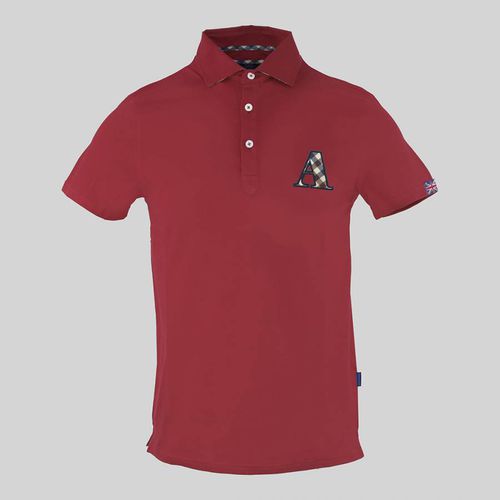 Red A Logo Cotton Polo Shirt - Aquascutum - Modalova