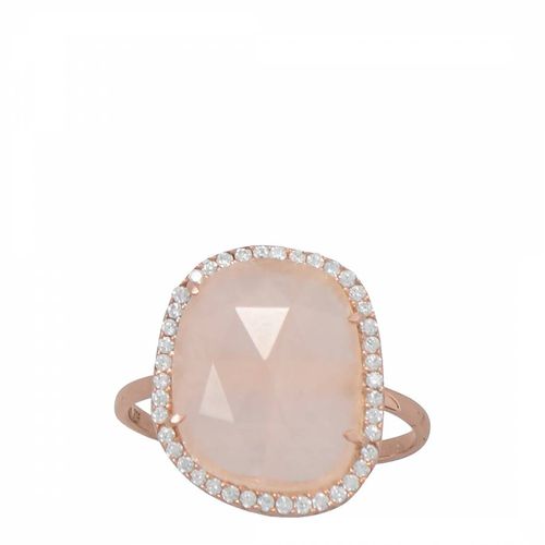 K Rose Pink Quartz Embellished Ring - Chloe Collection by Liv Oliver - Modalova