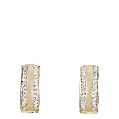 Diamond Embellished Hoop Earrings - Artisan Joaillier - Modalova