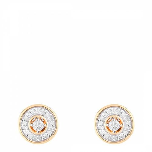 Gold Diamond Round Stud Earrings - Artisan Joaillier - Modalova
