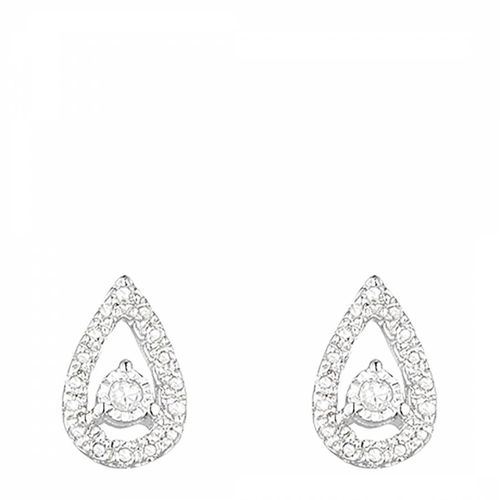 Diamond Embellished Tear Drop Stud Earrings - Artisan Joaillier - Modalova