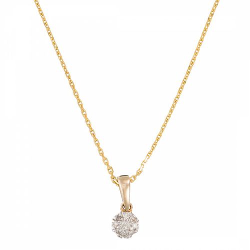Gold Diamond Round Pendant Necklace - Artisan Joaillier - Modalova