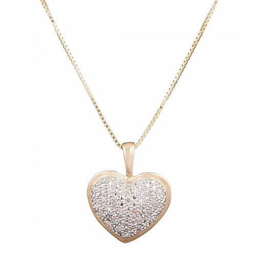 Diamond Embellished Heart Pendant Necklace - Artisan Joaillier - Modalova