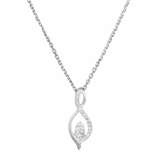 Diamond Embellished Swirl Drop Necklace - Artisan Joaillier - Modalova