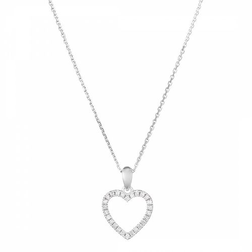Diamond Embellished Heart Pendant Necklace - Artisan Joaillier - Modalova