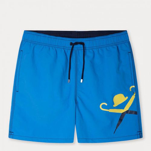 Blue Classic Logo Swim Shorts - Hackett London - Modalova