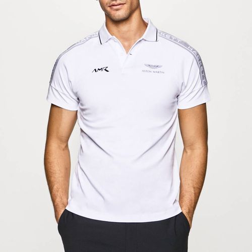 AMR Tipped Shoulder Cotton Polo Shirt - Hackett London - Modalova