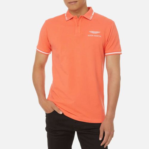 Orange AMR Colour Block Cotton Polo Shirt - Hackett London - Modalova