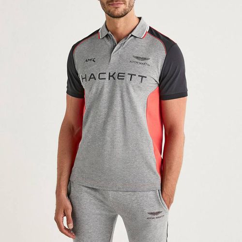 AMR Contrast Back Cotton Polo Shirt - Hackett London - Modalova