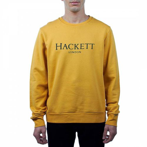 Yellow Chest Logo Cotton Sweatshirt - Hackett London - Modalova