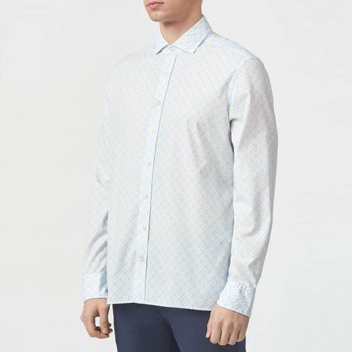 White Large Floral Print Cotton Shirt - Hackett London - Modalova