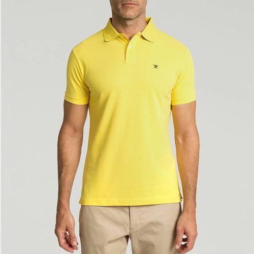 Yellow Slim Fit Cotton Polo Shirt - Hackett London - Modalova