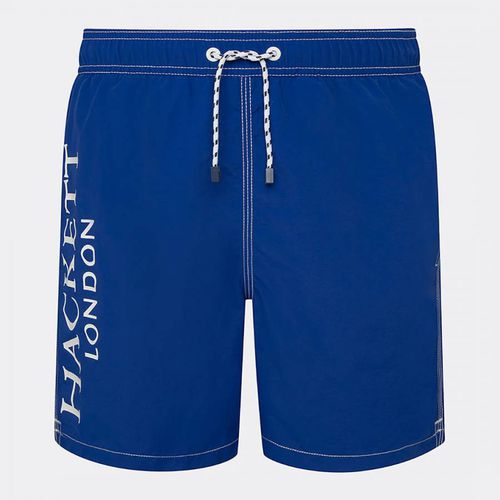 Blue Logo Design Swim Shorts - Hackett London - Modalova