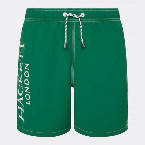 Green Logo Design Swim Shorts - Hackett London - Modalova