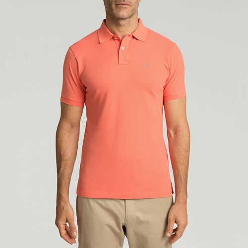 Orange Slim Fit Cotton Polo Shirt - Hackett London - Modalova