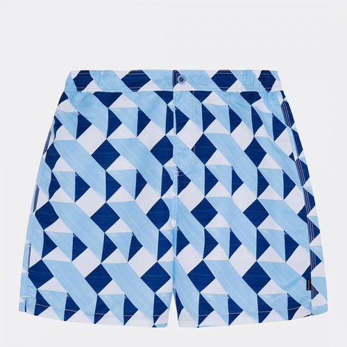 Blue Tile Print Swim Shorts - Hackett London - Modalova