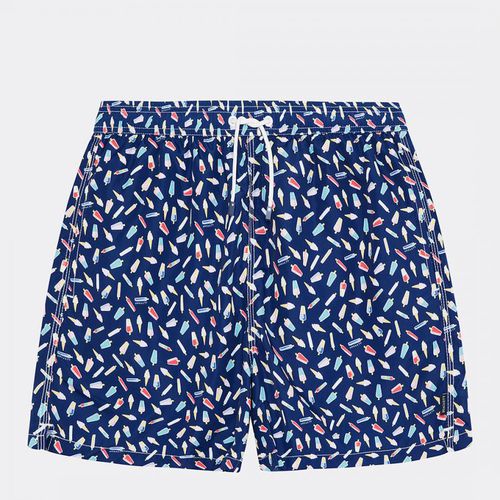 Navy Ice Lolly Print Swim Shorts - Hackett London - Modalova