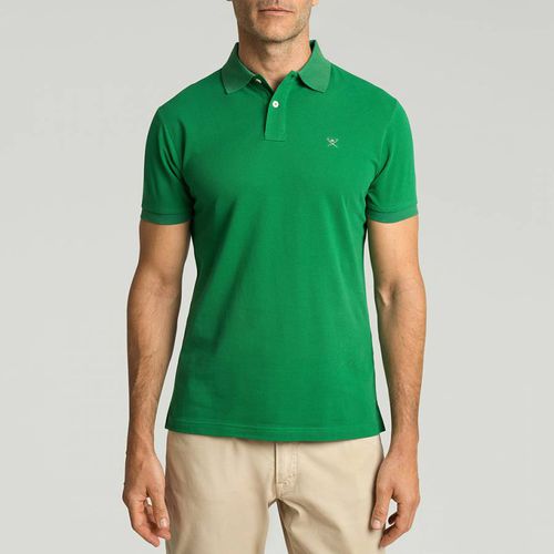 Green Slim Fit Cotton Polo Shirt - Hackett London - Modalova